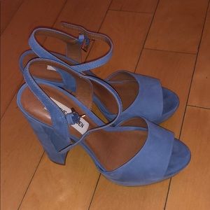 Blue Steve Madden chunky heels